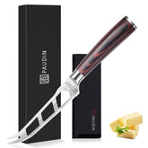 PAUDIN cheese knife with a 5-inch serrated blade for precise slicing