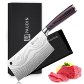 PAUDIN Cleaver Knife with ultra-sharp blade for precise meat prep.