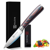 PAUDIN Paring Knife 3.5 inch blade close-up highlights precise peeling work