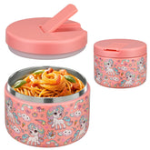 Pawtong 12oz insulated jar with buckle lid keeps meals secure for kids.