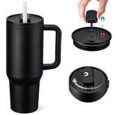 Pawtong 40oz insulated tumbler with lid and straw for all-day hydration.