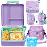 Pawtong lunch box set in purple horse ready for busy school days