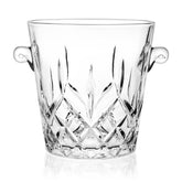 Paysky clear glass ice bucket 2L, top view showing capacity for easy ice level check.