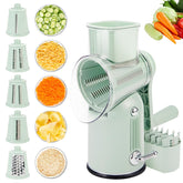 PDAENLKY rotary grater with handle in green for efficient shredding