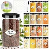 PeacePeo 32 oz clear jar with lid for organized pantry storage and easy access