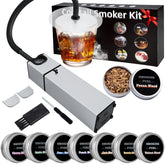 Pecrol whiskey smoker kit chamber enables easy setup for authentic smoky flavor.
