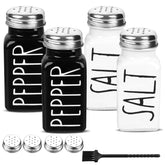 PECULA 4 pack salt and pepper shakers front view on table for stylish seasoning