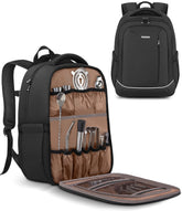 PEKREWS Bartender Bag main compartment with protective bottle dividers