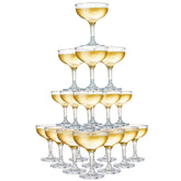 Peohud 20pc coupe glasses, 5oz each, durable for festive entertaining