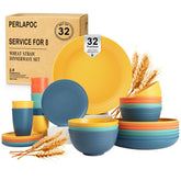 Perlapoc wheat straw dinner plate 10-inch bright color for everyday meals