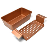 PERLLI meat loaf pan 2pc-set shown, durable bakeware for easy meatloaf release.