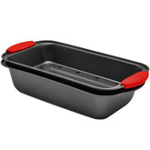 PERLLI meatloaf pan with drip-tray-insert for healthier roasting and grease drainage.
