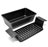 PERLLI meatloaf pan with drip tray offers easy release and clean presentation.