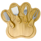 Pet Fit For Life paw-shaped bamboo charcuterie board for stylish entertaining
