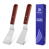 PETHOMKIT small metal spatula set for precise flipping and serving baked goods.