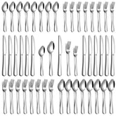 PHILIPALA 40-piece silverware set dinner knives for everyday dining elegance.