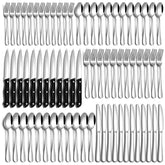 Philipala 72-piece silverware set dining forks for durable daily use
