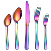 PHILIPALA rainbow dinner knives with vibrant finish for everyday meals