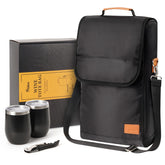 Philiva 3-bottle wine tote bag with spacious interior for bottles on trips