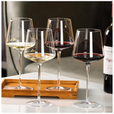 Physkoa 18oz red wine glass with tall stem and square bowl enhances aroma