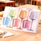 Physkoa colored wine glasses set of six, 16oz, vibrant hues for festive gatherings.