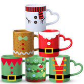 Pickmesh Santa mug with red coat design, ideal for cozy winter mornings