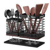 Piklohas Extra Large Utensil Holder on the counter keeps spatulas within easy reach
