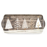 Pimpernel wood-finish tray for festive serving and rustic tablescapes.