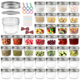 PINIWON 40-pack mason jars with regular lids, ideal for batch prep and gifting.
