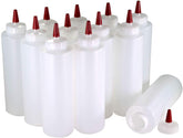Pinnacle Mercantile 16oz squeeze bottles set for quick, mess-free condiment serving.