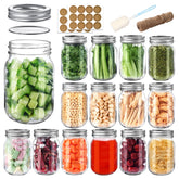 PINIWON 16 oz mason jar with airtight lid ideal for storage
