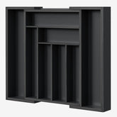 Pipishell bamboo expandable drawer organizer in wide configuration for utensils