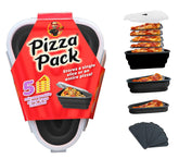 Pizza Pack collapsible container showing space-saving design for leftovers