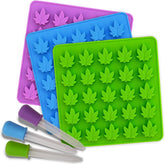 PJ Bold marijuana leaf gummy mold for easy leaf-shaped candies.