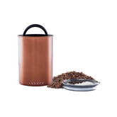 Planetary Design Airscape canister with inner plunger lid preserves coffee freshness.