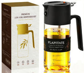 PLAPITATE olive oil sprayer bottle in action for even distribution.