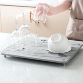Plentio Stone Drying Mat dries dishes quickly on the counter