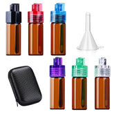 Plgardpo mini glass spice bottle with spoon on cap for camping.