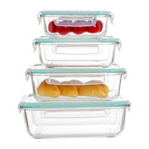 Pmssypl glass storage set with secure lids keeps leftovers fresh and easy to identify