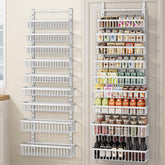 POKIPO 9-tier over-the-door organizer front view with multiple baskets for easy access