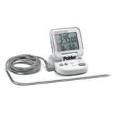 Polder Digital In-Oven Thermometer/Timer shows precise readings for better cooking.