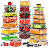 Pony Crossing the River 52pcs container set stacked for organized pantry.