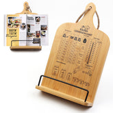 PopularLdo wooden cookbook stand with sturdy base for stable recipe reading.