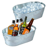 PORPOR BOOYA two-pack galvanized tub ice bucket for party cooling.