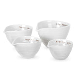 Portmeirion Sophie Conran measuring cups nest neatly for compact storage.