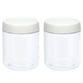Povinmos 2Pack overnight oats containers in clear glass for easy prep.