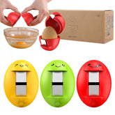 PowCube Egg Cracker in green showing quick shell removal for busy mornings