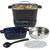 PowerXL StirMax Deluxe paddle-stir in action for even cooking.