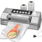 Powot Precision Vacuum Sealer front view for space-saving kitchen storage.