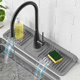 PoYang faucet mat 17.7-inch base fit keeps faucet dry and clean.
